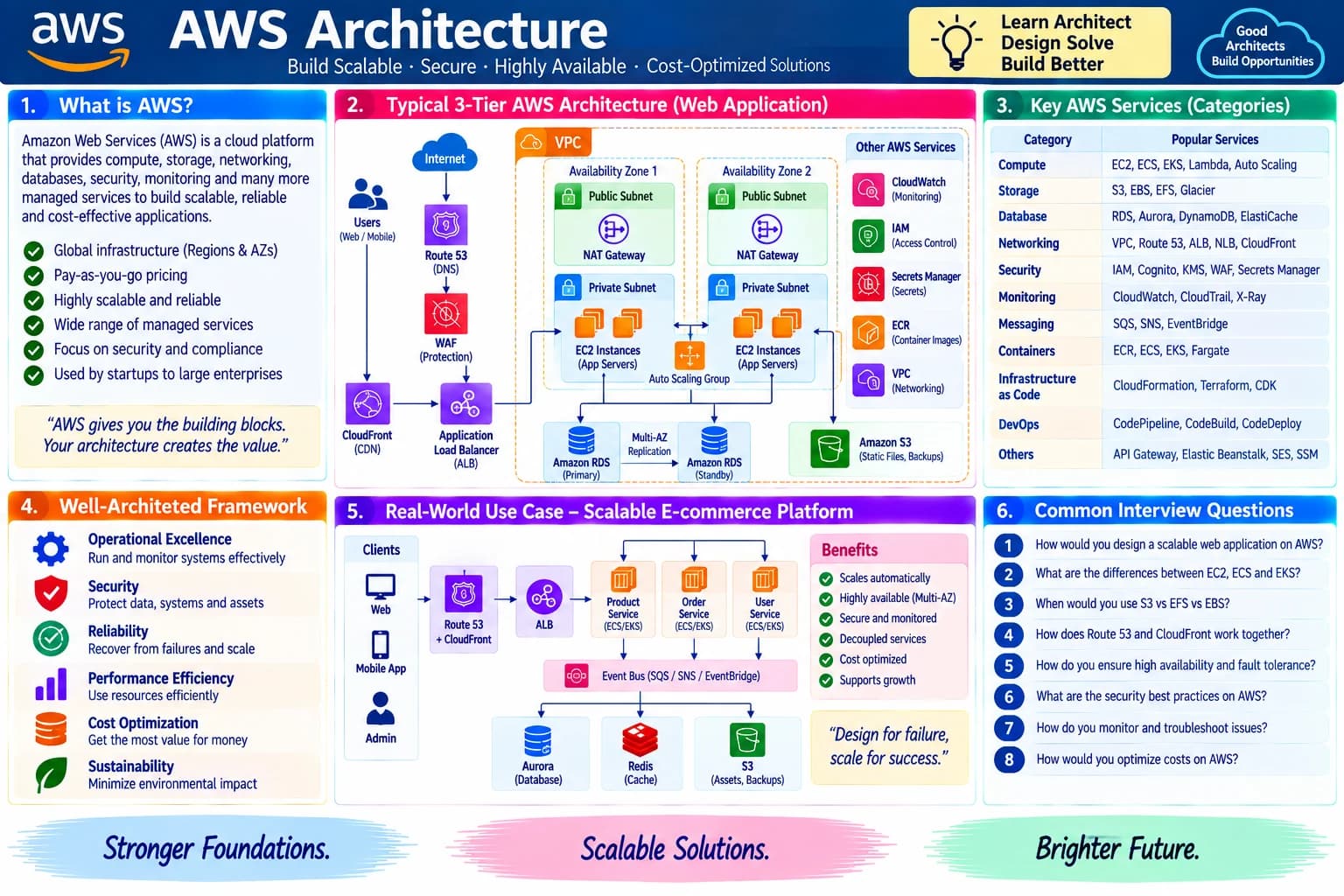 AWS Architecture cheatsheet